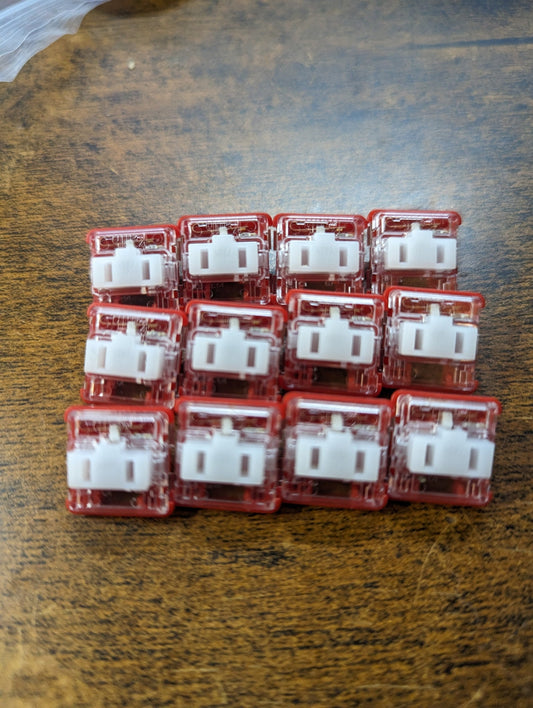 12 Pack - Kailh Choc V1 Red Pro Switches